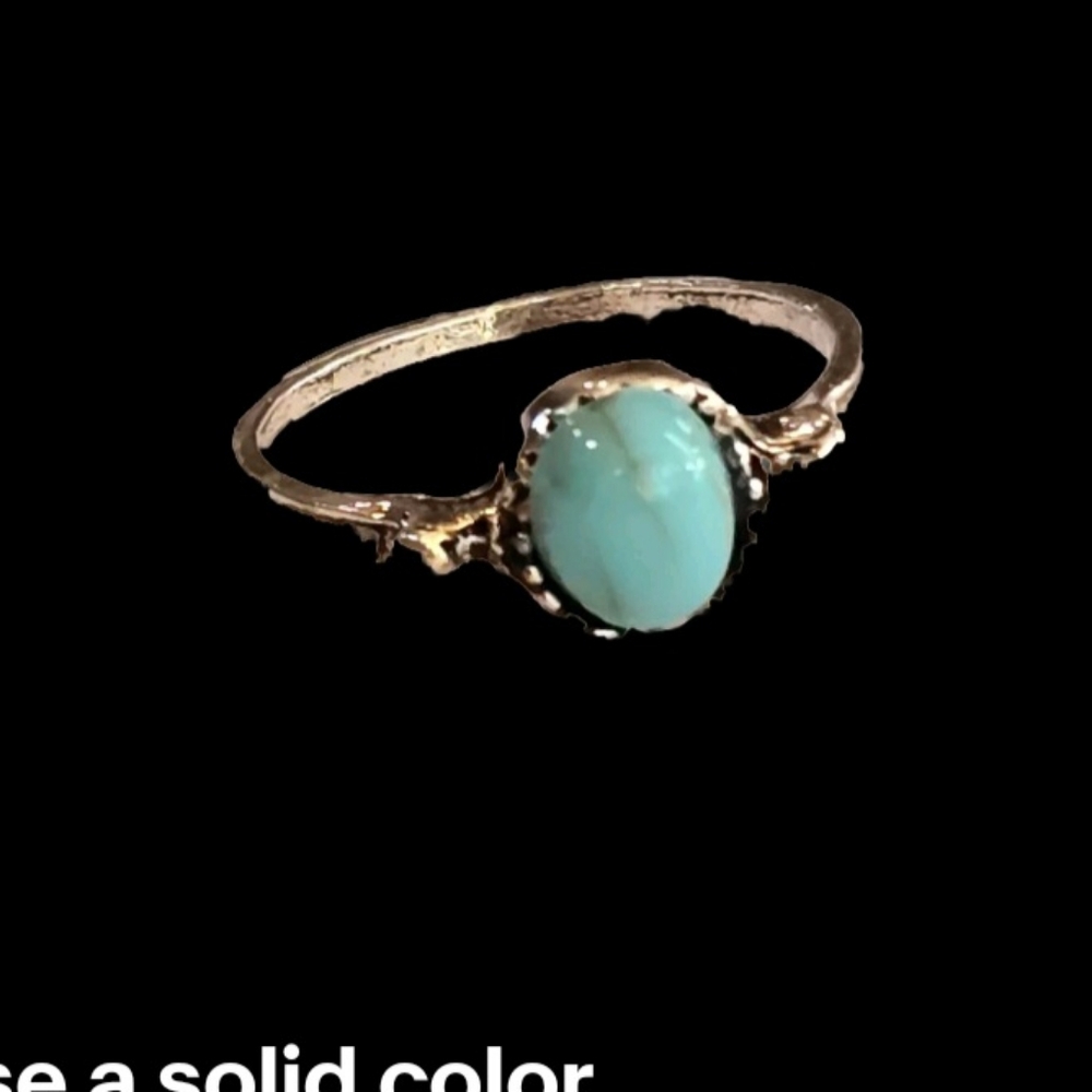 TURQUOISE TRENDSETTER TITANIUM SILVER FOREVER WEAR NEW SIZE 8 RING